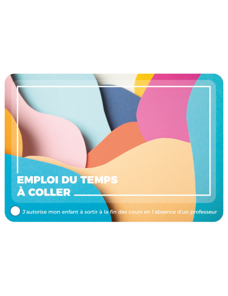 Carte d'identité scolaire PVC grand format 95x140 mm