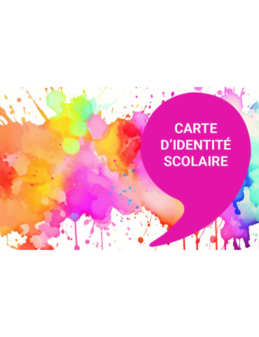 Carte d'identité scolaire PVC