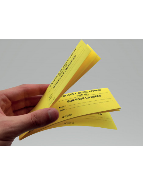 Tickets de cantine - carnets de 10 tickets